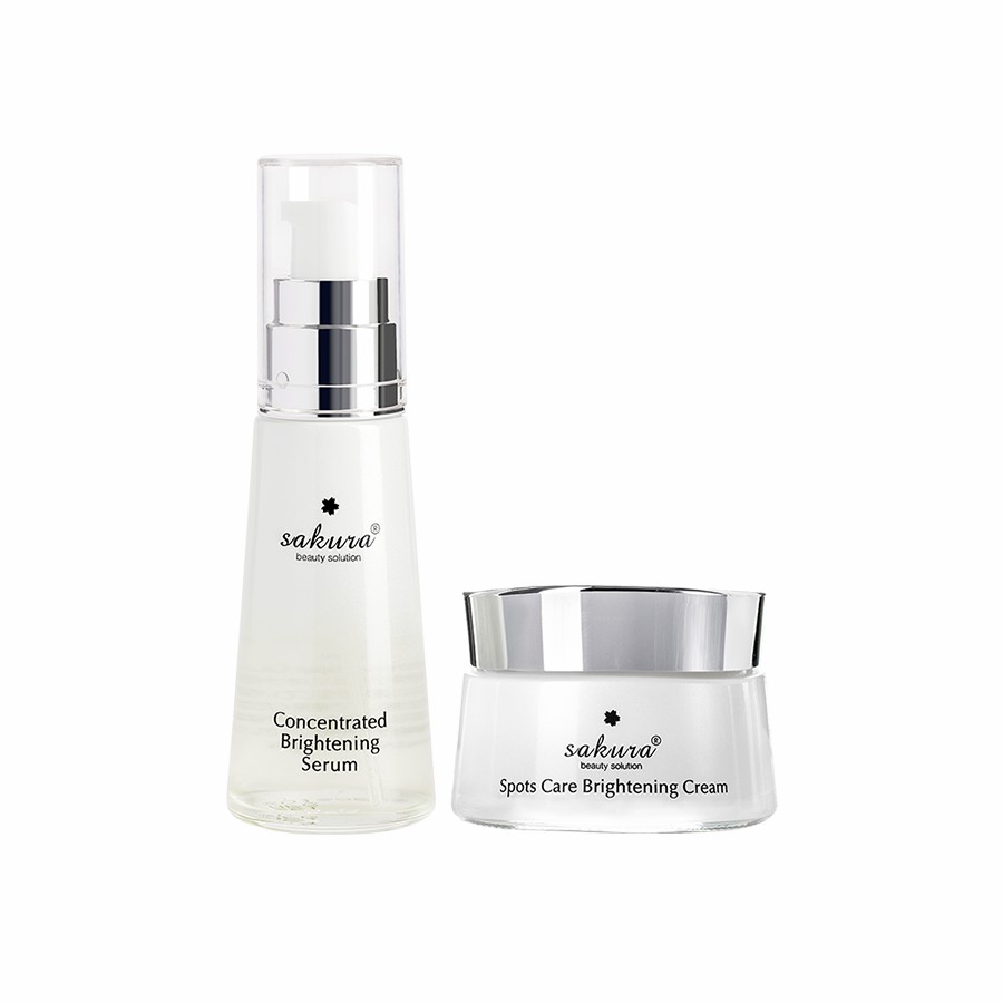 Bộ sản phẩm dưỡng da trắng sáng ngăn ngừa sạm nám Sakura Spots Care Brightening