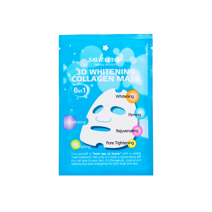 Mặt nạ làm trắng da Sakura 3D Whitening Collagen Mask 
