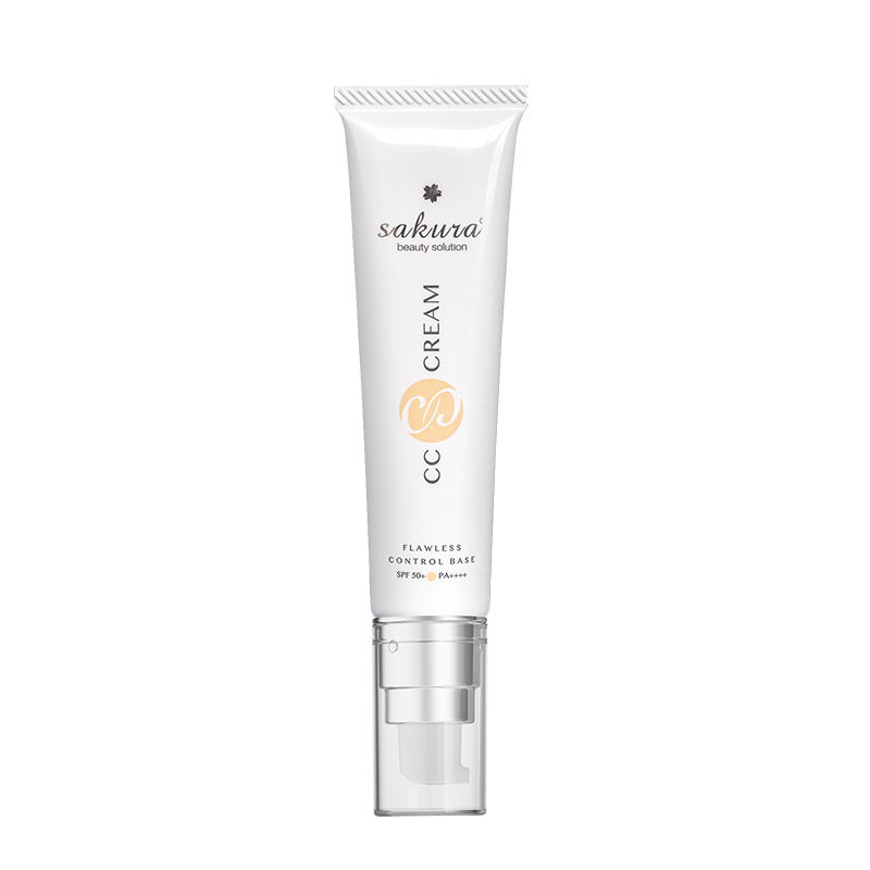 Kem trang điểm, chống nắng đa năng Sakura CC Cream Flawless Control Base SPF50+ PA++++ 